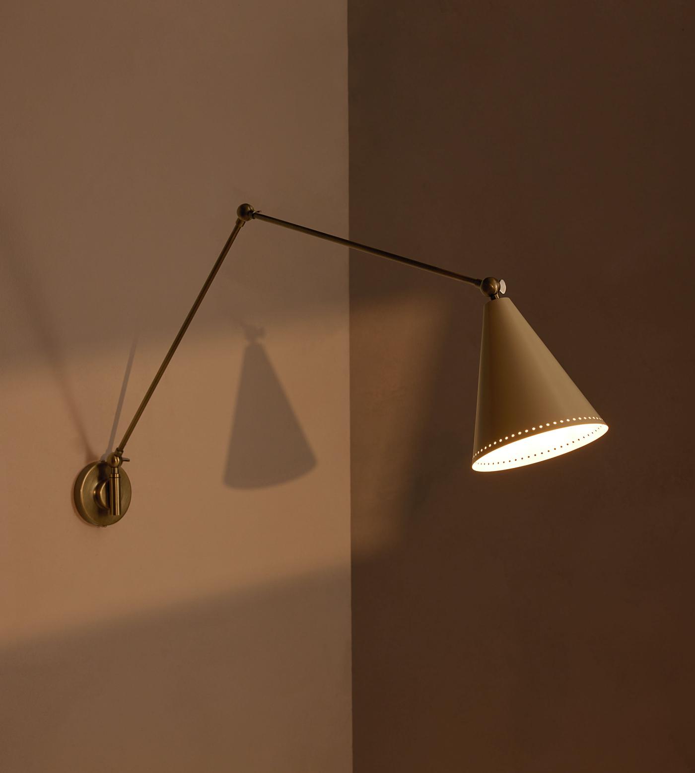 Vincent Wall Light, Cream Shade