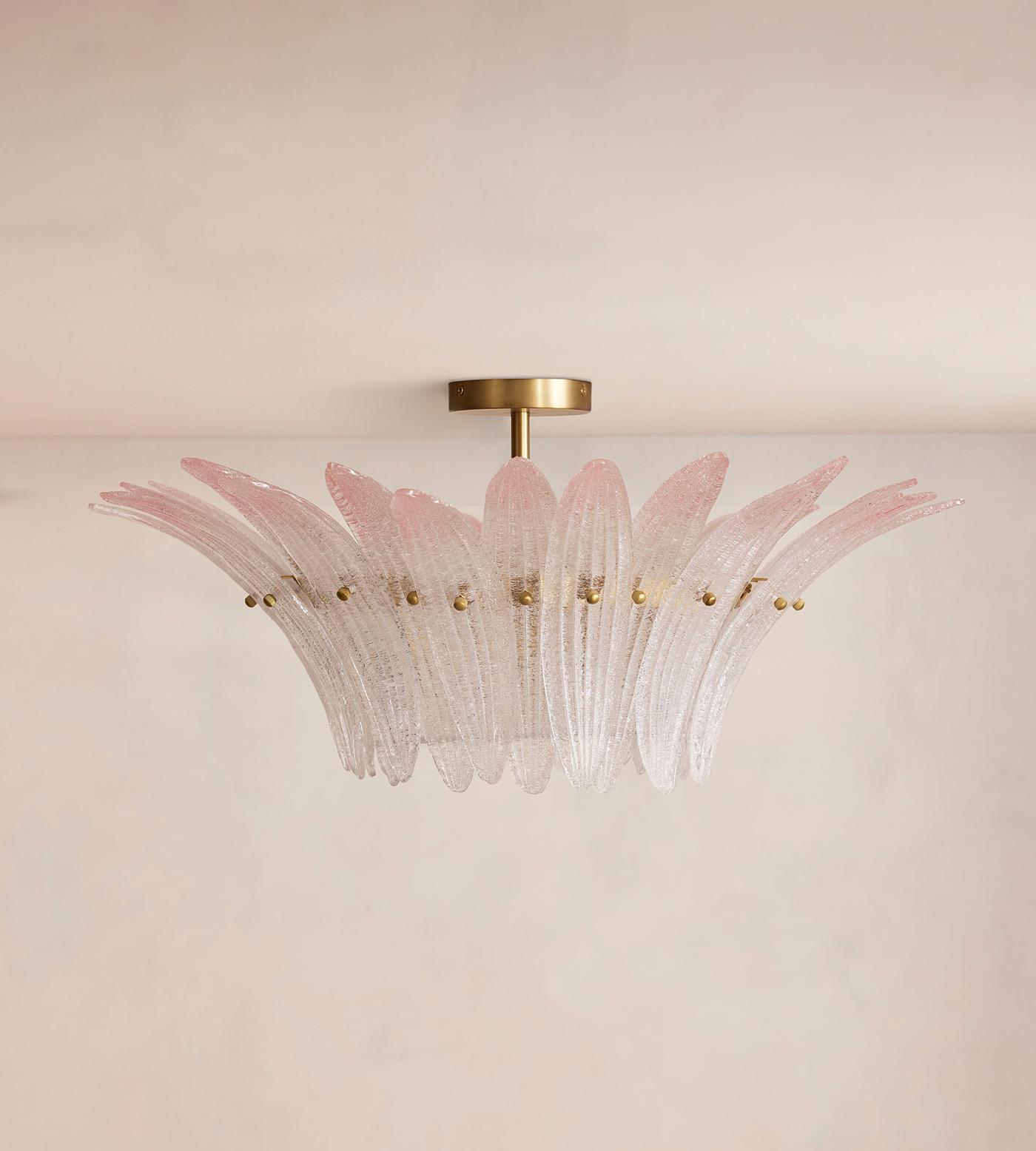 Treviso Semi-Flush, Pink