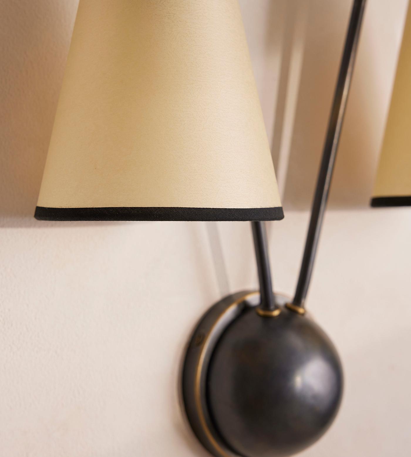 Clarke Wall Light, Blackened Brass