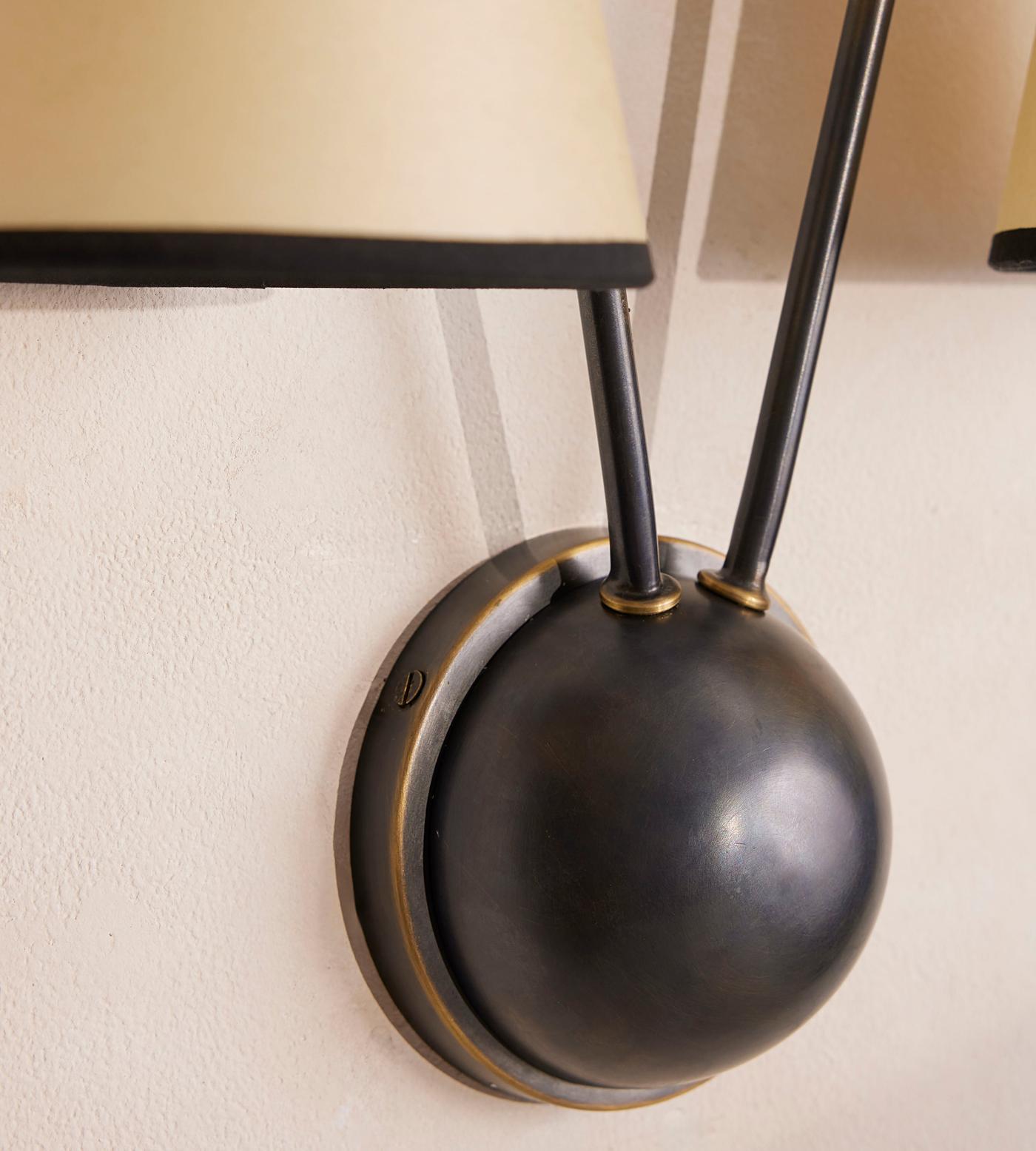 Clarke Wall Light, Blackened Brass