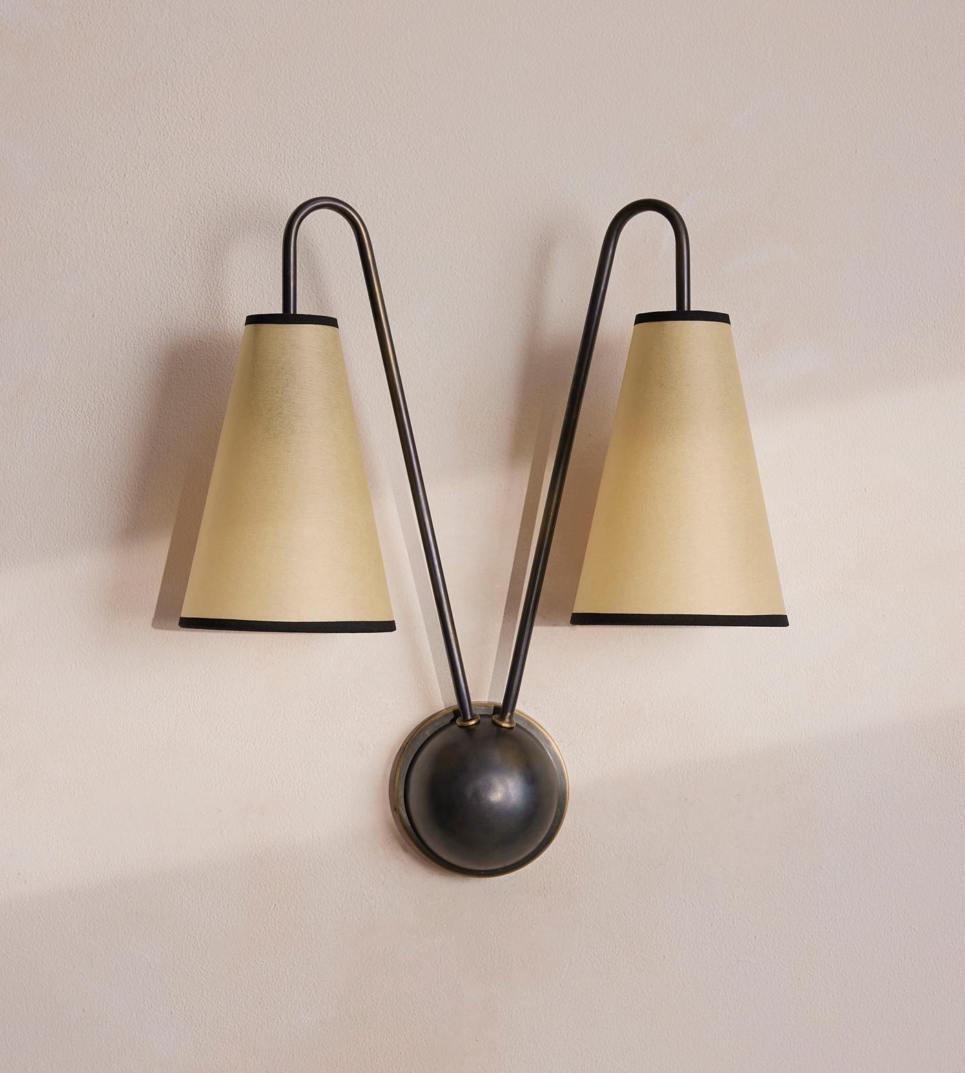 Clarke Wall Light, Blackened Brass