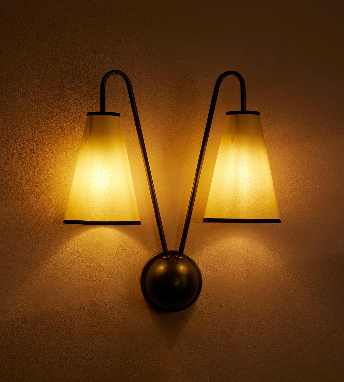 Clarke Wall Light, Blackened Brass