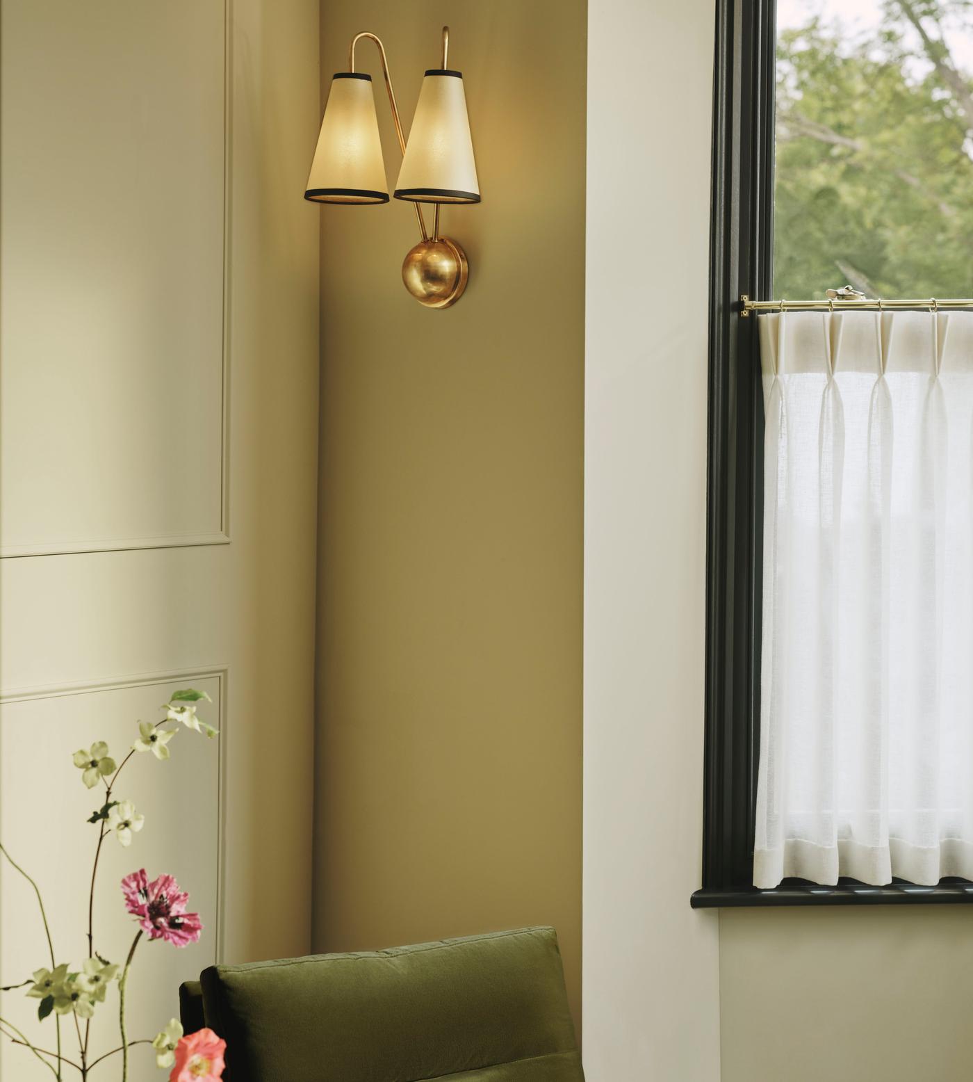 Clarke Wall Light, Antiqued Brass