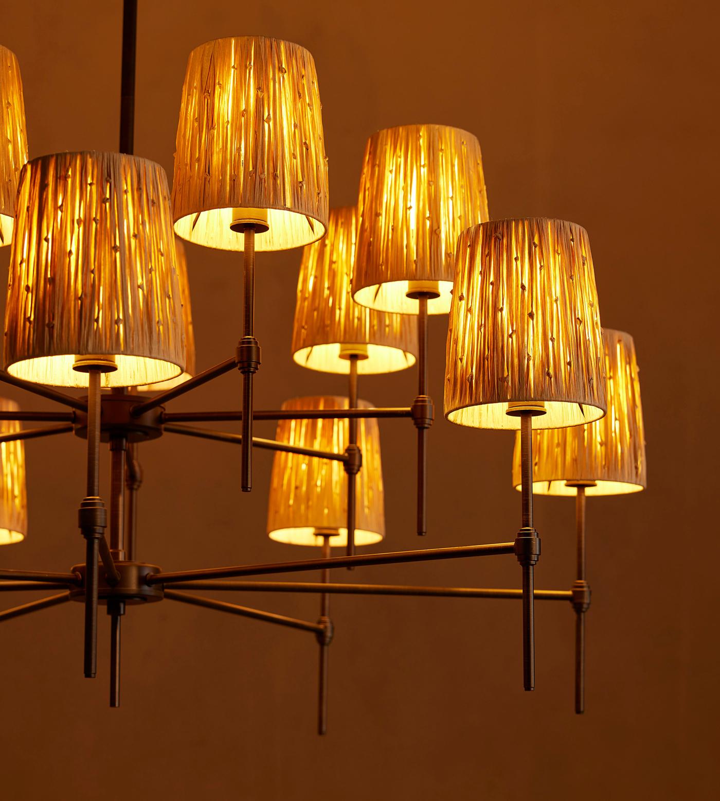 Isobella Chandelier, Blackened Brass, Large