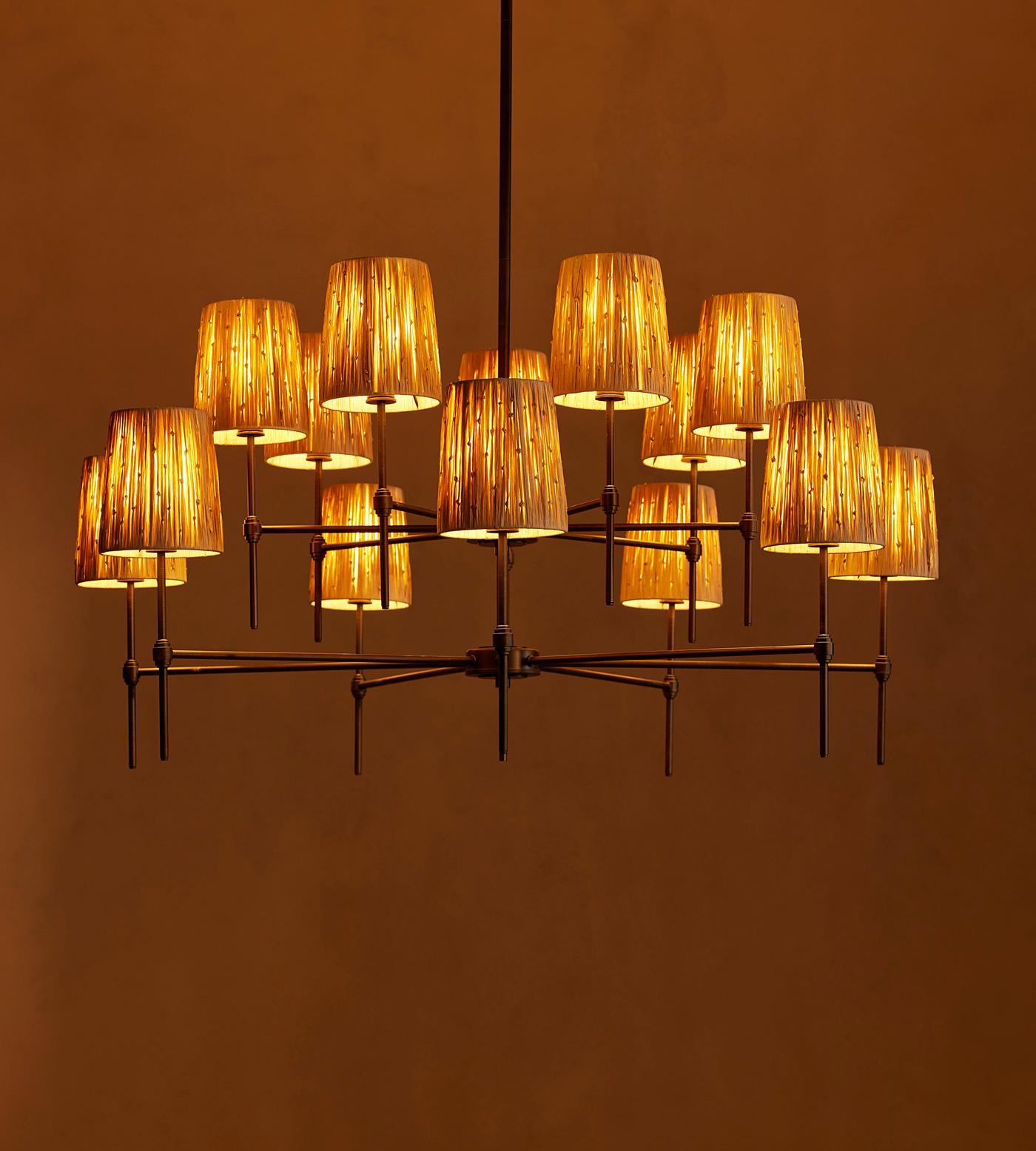 Isobella Chandelier, Blackened Brass, Large