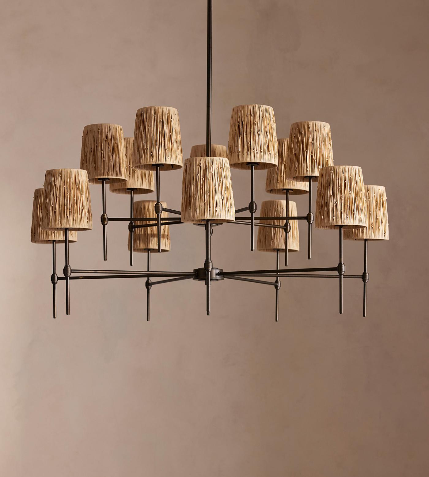Isobella Chandelier, Blackened Brass, Large
