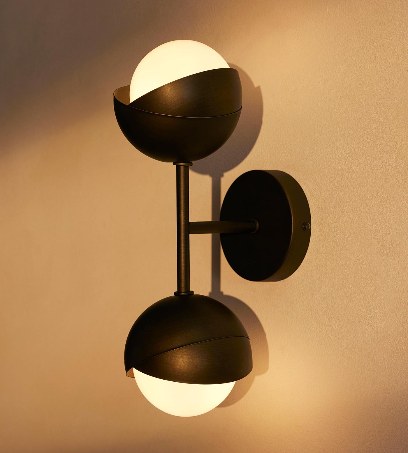 Seed Wall Sconce, Blackened Brass