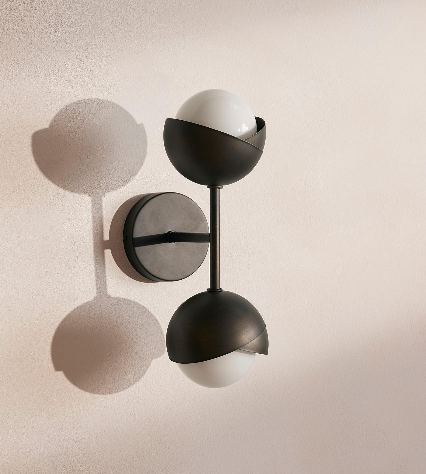 Seed Wall Sconce, Blackened Brass