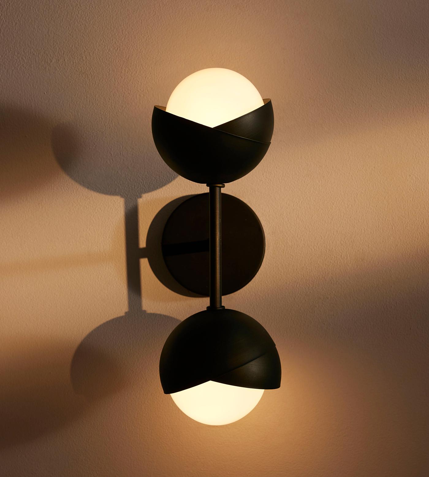 Seed Wall Sconce, Blackened Brass
