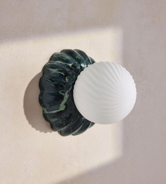 Floria Wall Light, Guatemala Marble, Green, IP44