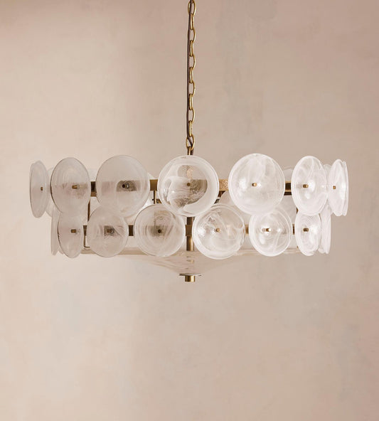 Lorenzo Chandelier, Milky Glass