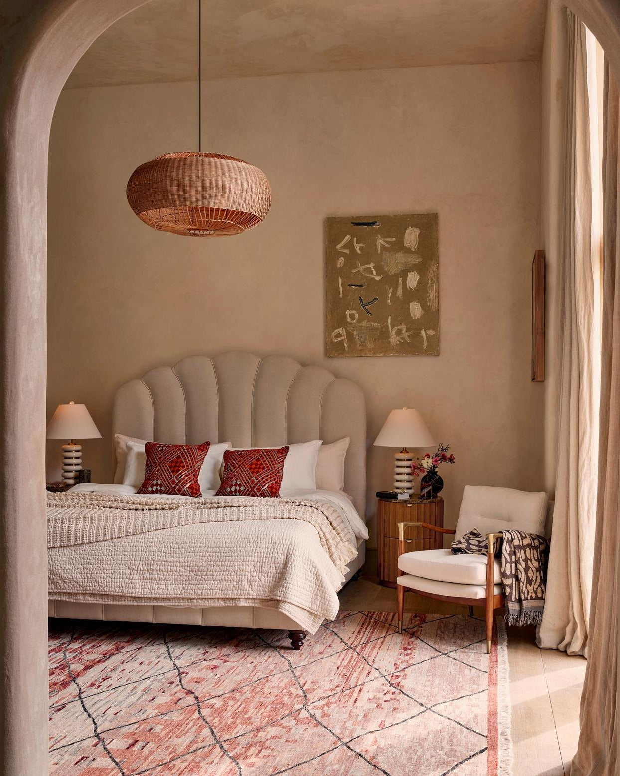 Bedroom with wall sconces by UTLamps